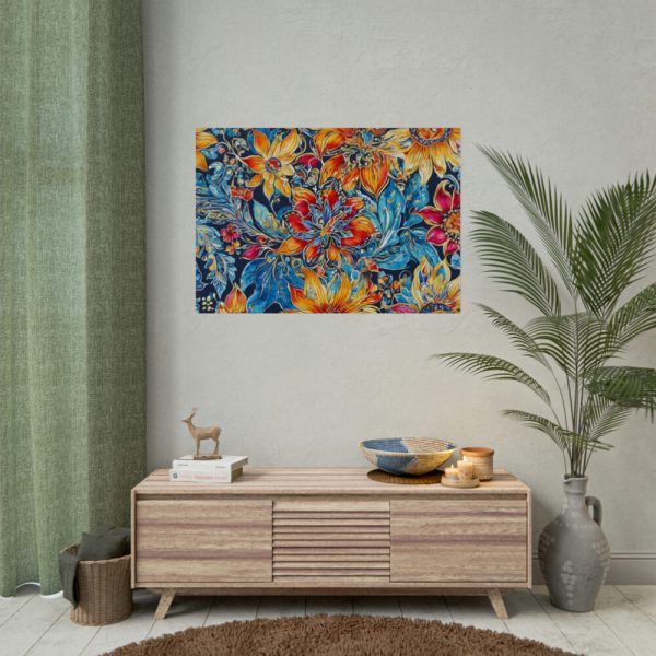 Batik Flowers Pattern Poster
