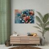 92409-188.jpg Metallic-Textured Flowers in Abstract Style Poster