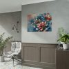 92409-189.jpg Metallic-Textured Flowers in Abstract Style Poster
