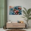 92409-198.jpg Vibrant Golden Flowers With a Glossy Metallic Finish Poster