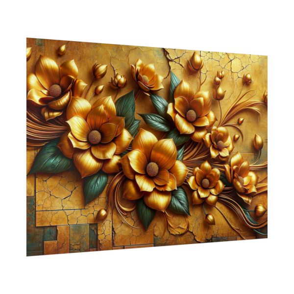92409-202.jpg Vibrant orange Flowers Arranged in a Vase Poster
