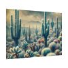 92409-217.jpg Vintage Art Painting of Colder Cactus Desert Landscape Poster