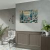 92409-219.jpg Vintage Art Painting of Colder Cactus Desert Landscape Poster