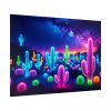 92409-242.jpg Multicolor Bioluminescent Neon Cacti in Desert Poster