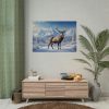 92409-338.jpg Deer Stands in the Snow Poster