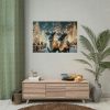 92409-358.jpg Two Reindeer Amid the Magical Glow of a Wintery Poster