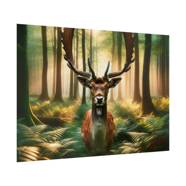 92409-362.jpg Deer in Forest Poster