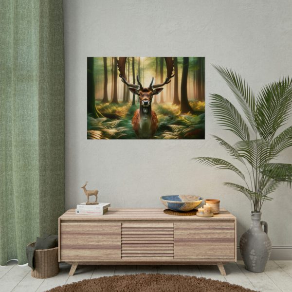 92409-363.jpg Deer in Forest Poster
