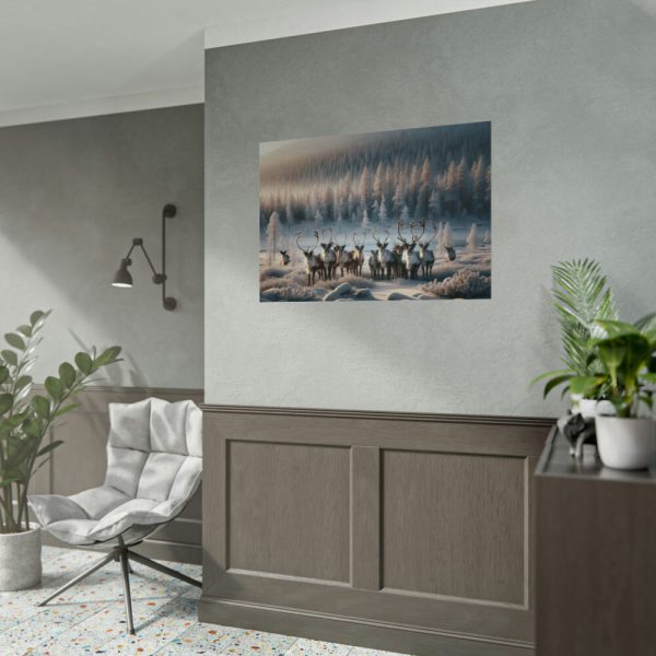 92409-369.jpg Reindeer in a Snowy Landscape Poster