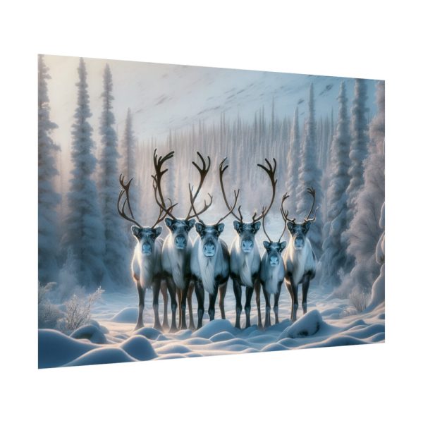 92409-372.jpg Six Reindeer in Foreground Poster