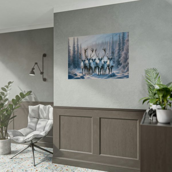 92409-374.jpg Six Reindeer in Foreground Poster