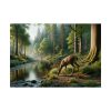 92409-375.jpg Deer By a River In a Forest Poster