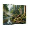 92409-377.jpg Deer By a River In a Forest Poster