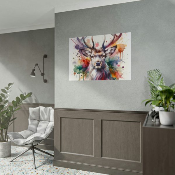 92409-384.jpg Deer With Vivid Burst of Colors Poster