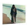 92409-392.jpg Person Walking at the Edge of the Surf on a Beach Poster
