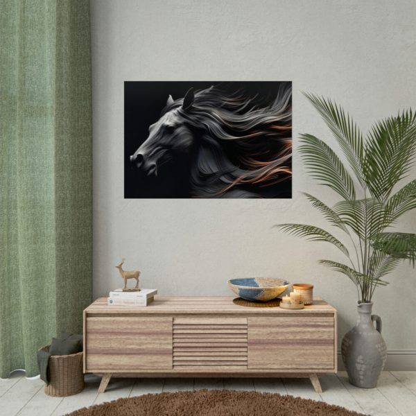 92409-83.jpg Black Spanish Horse Poster