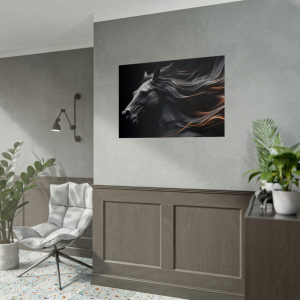 92409-84.jpg Black Spanish Horse Poster