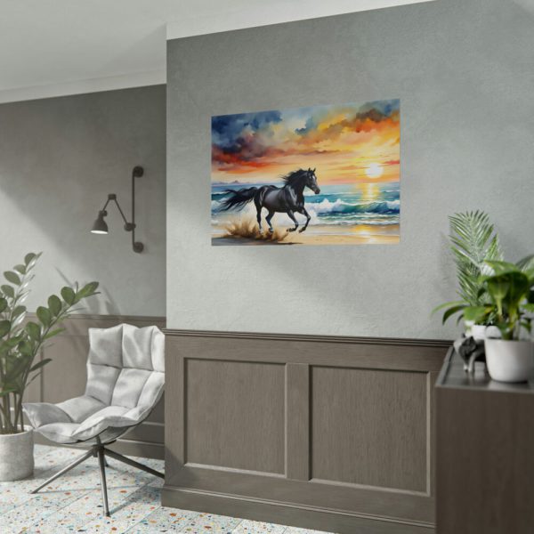 92409-99.jpg Horse Galloping On Beach Poster