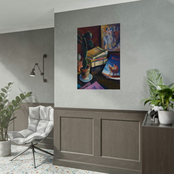Books on Table Poster