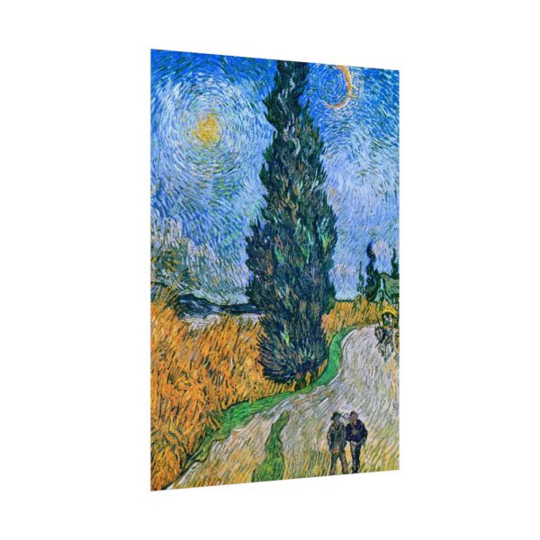92410-187.jpg Vincent van Gogh's Road with Cypress and Star Poster