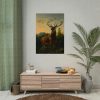 92410-203.jpg Deer in Forest Landscape Poster