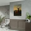 92410-204.jpg Deer in Forest Landscape Poster