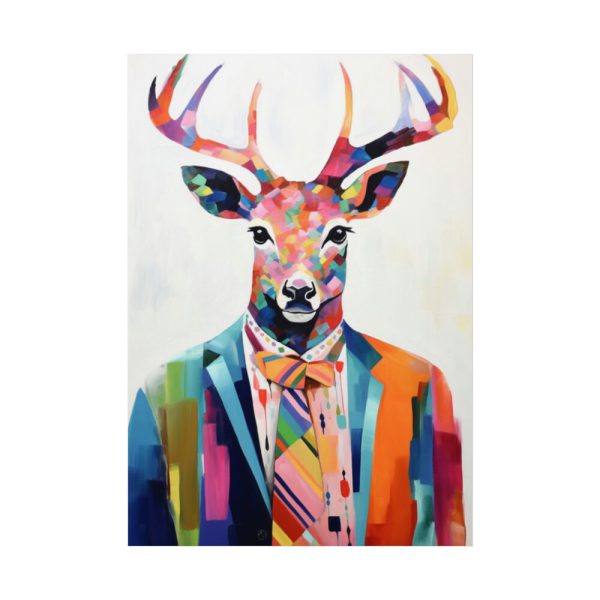 92410-235.jpg Funny Male Deer In Clothes Poster