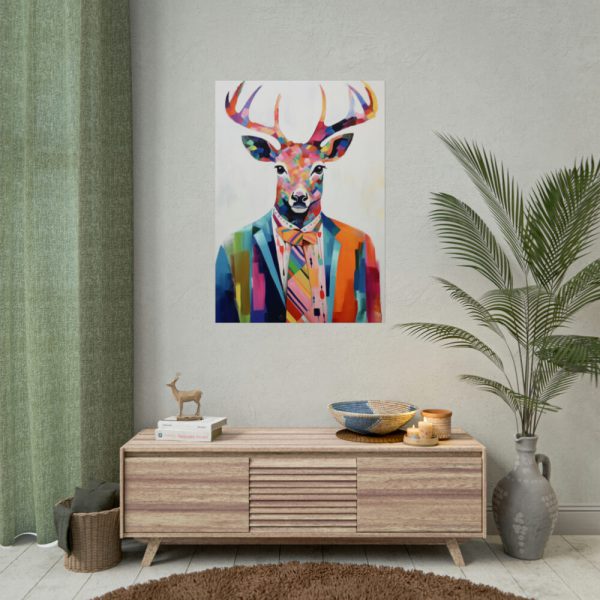 92410-238.jpg Funny Male Deer In Clothes Poster