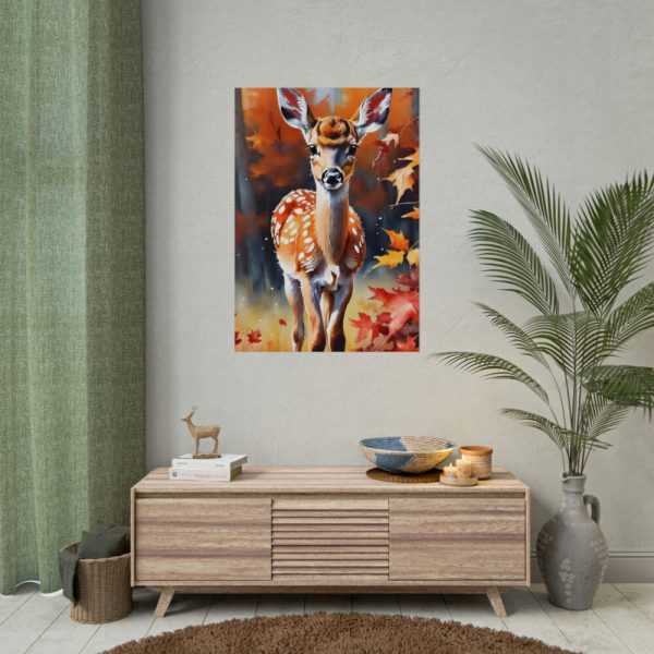 92410-243.jpg Fawn Deer Autumn Poster