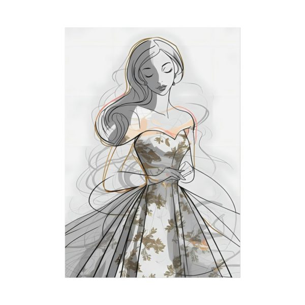 Woman With Long, Flowing Hair Poster