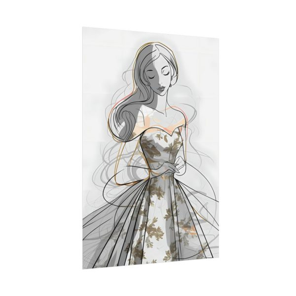 Woman With Long, Flowing Hair Poster