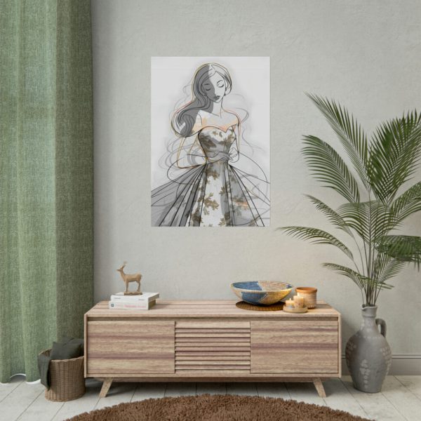 Woman With Long, Flowing Hair Poster
