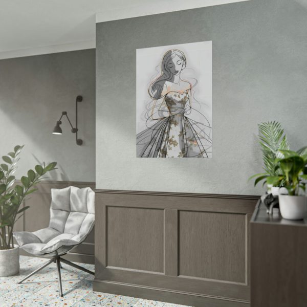 Woman With Long, Flowing Hair Poster