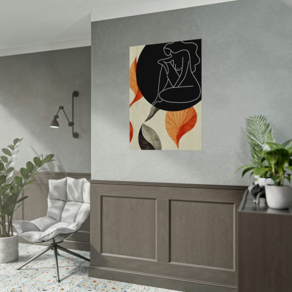 92410-44.jpg Boho Leaves Abstract Woman Poster