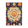 Orange, Yellow and Blue Illustration of Suns Poster