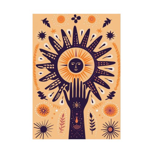 92410.jpg Retro Hippie Boho Sun Poster