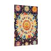 Orange, Yellow and Blue Illustration of Suns Poster