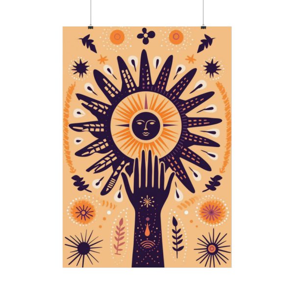 92411-1.jpg Retro Hippie Boho Sun Poster