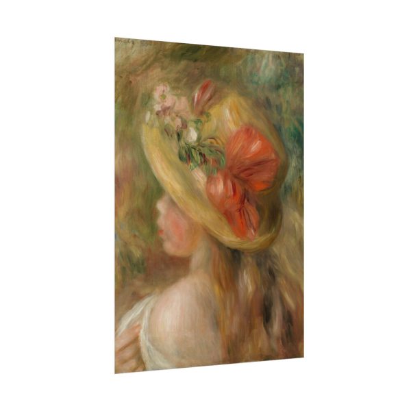 92411-137.jpg Young Girl with Hat by Pierre Auguste Renoir Poster