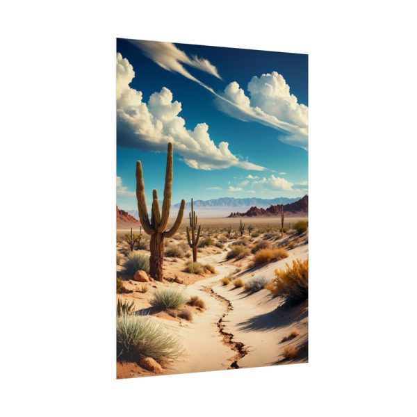 Desert Landscape With Cacti Poster