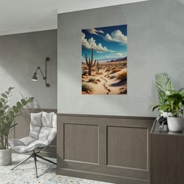 Desert Landscape With Cacti Poster