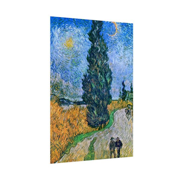 92411-187.jpg Vincent van Gogh's Road with Cypress and Star Poster