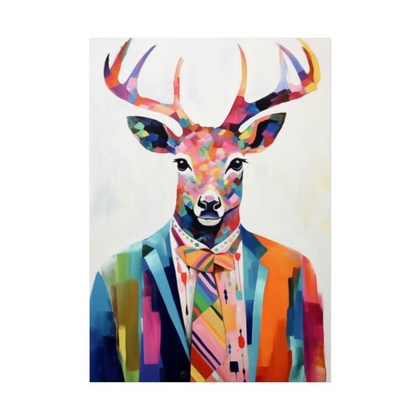 92411-235.jpg Funny Male Deer In Clothes Poster