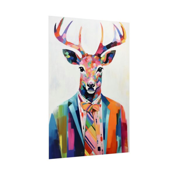 92411-237.jpg Funny Male Deer In Clothes Poster
