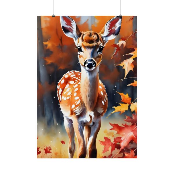 92411-241.jpg Fawn Deer Autumn Poster