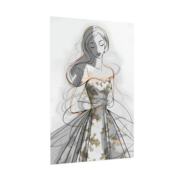 Woman With Long, Flowing Hair Poster