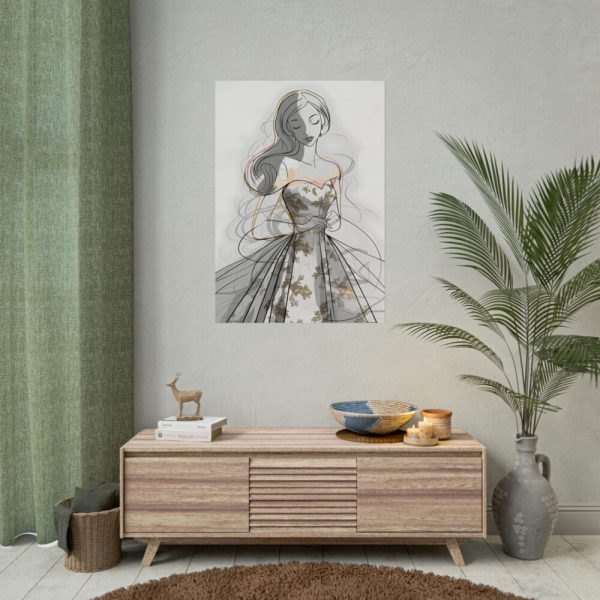 Woman With Long, Flowing Hair Poster