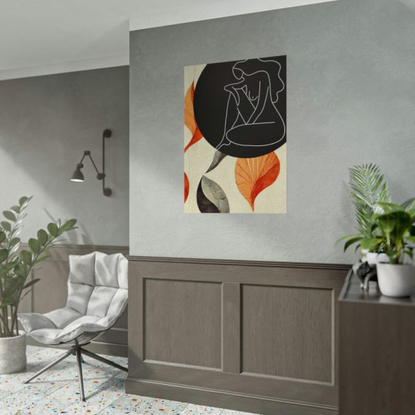 92411-44.jpg Boho Leaves Abstract Woman Poster