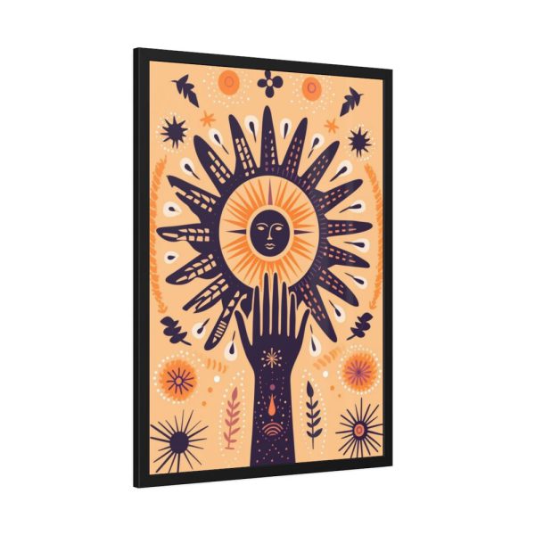 93830-1.jpg Retro Hippie Boho Sun Framed Poster