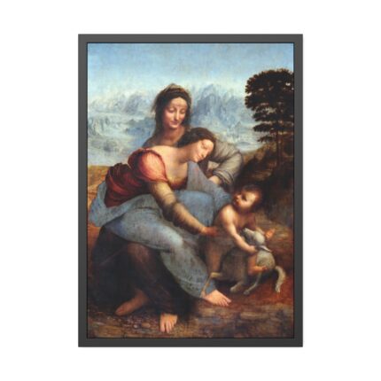 Leonardo da Vinci's The Virgin and Child with Saint Anne Framed Poster